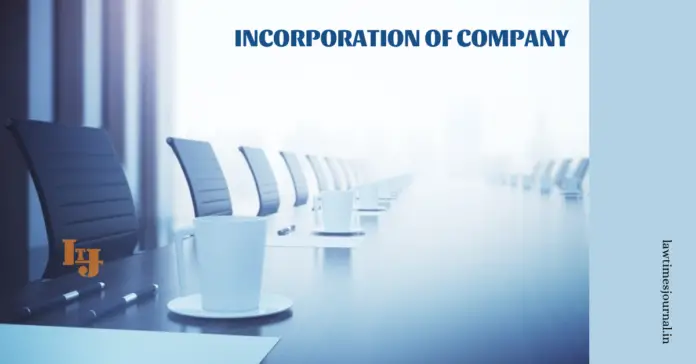 incorporation of Companies incorporation of Companies