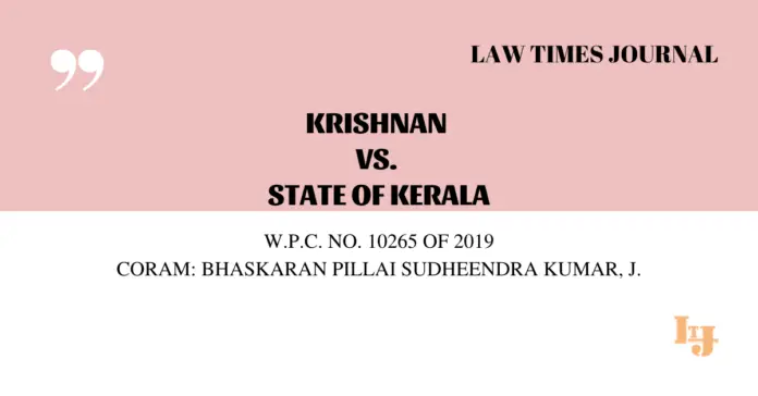 Krishnan vs. State of Kerala Krishnan vs. State of Kerala