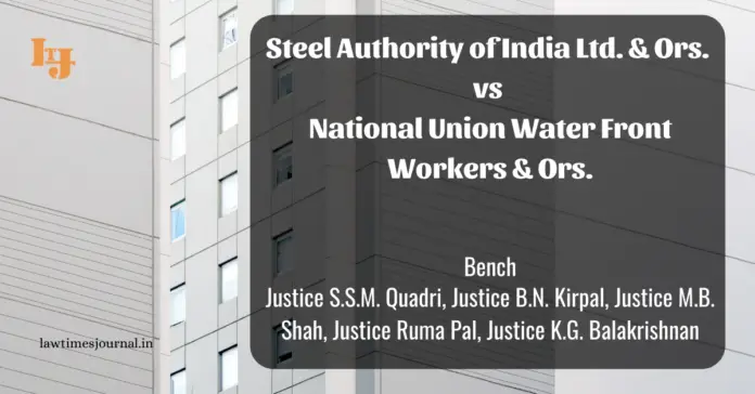 Steel Authority of India Ltd. & Ors. Steel Authority of India Ltd. & Ors.